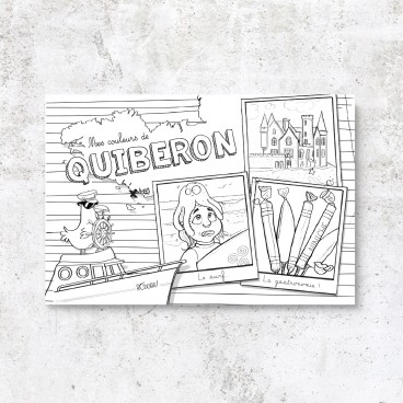 Carte postale à colorier de Quiberon
