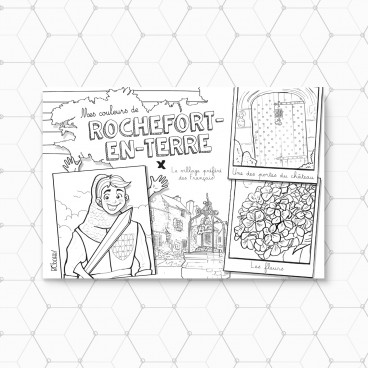 Carte postale à colorier de Rochefort-en-Terre