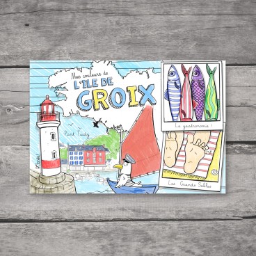 Carte à colorier de l'Île de Groix