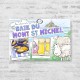 Carte postale de la Baie du Mont-Saint-Michel à colorier 