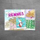 Carte postale de Rennes à colorier