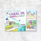 Carte postale à colorier Canal de Nantes à Brest 