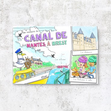 Carte postale Canal de Nantes à Brest
