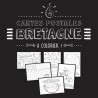 Lot de 6 cartes postales Bretagne