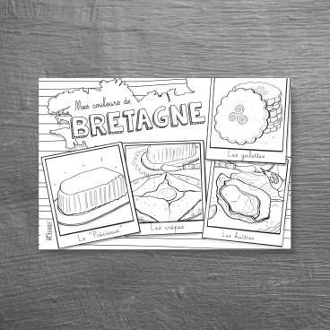 Carte postale gastronomie bretonne