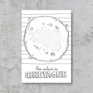 Carte postale crêpe bretonne